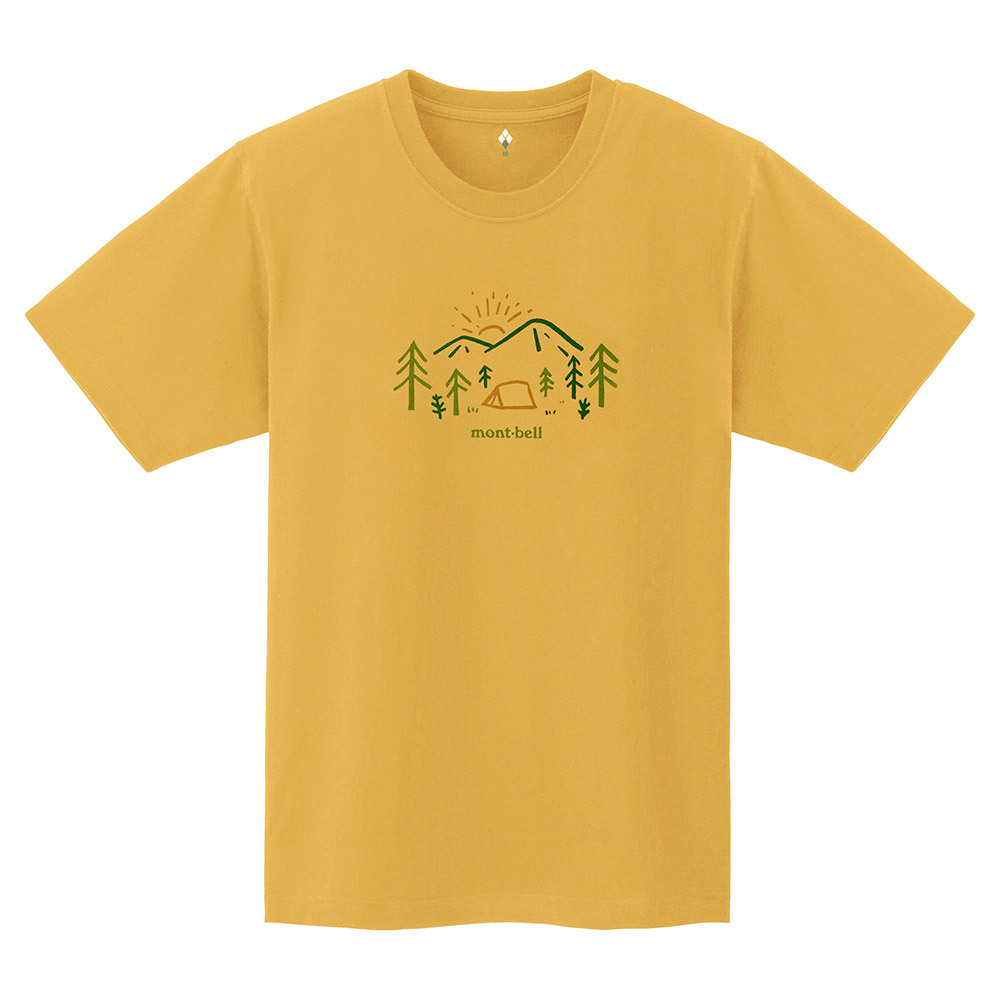 日本mont-bell: 純棉 Pear Skin Cotton T Mountain Morning