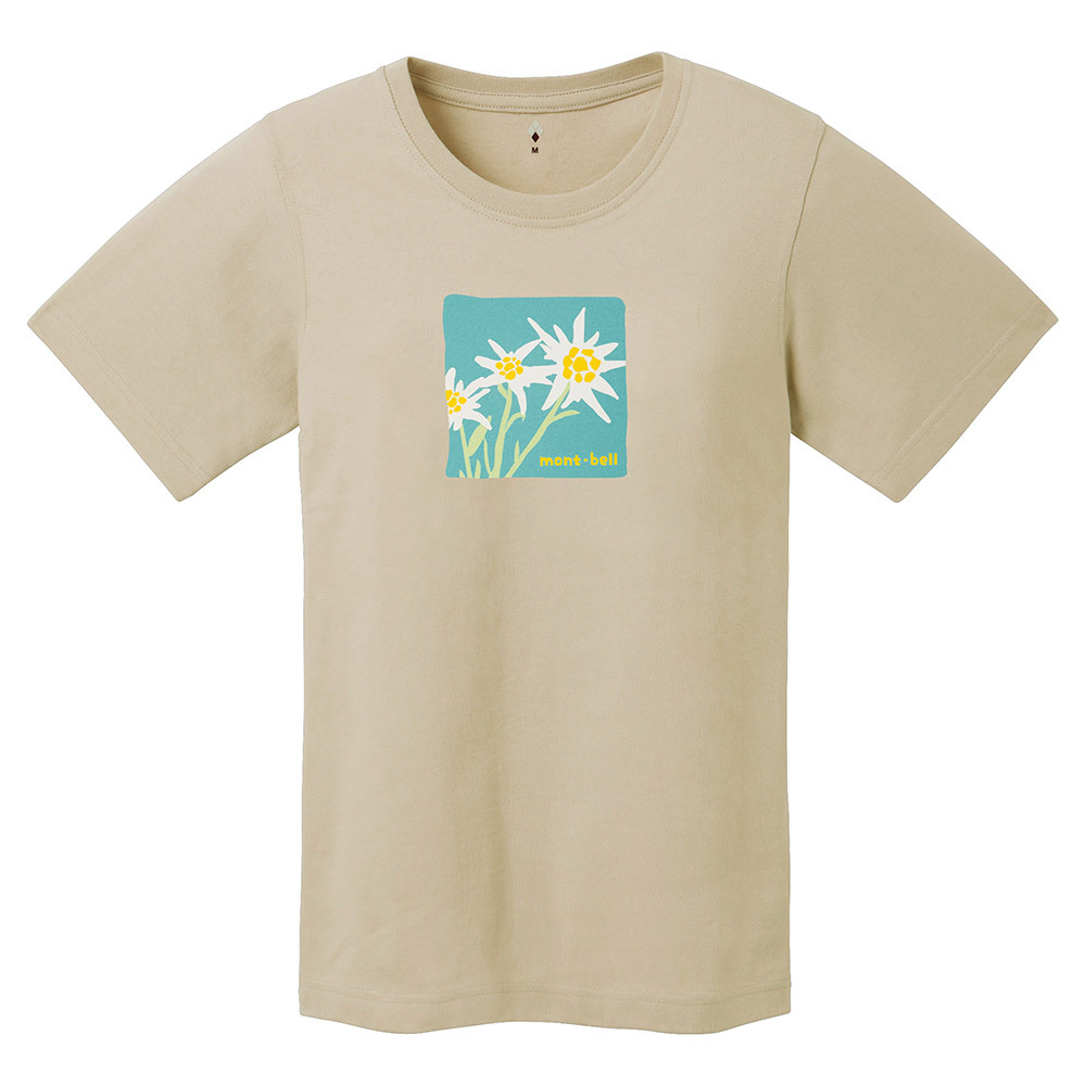 日本mont-bell: 純棉 Pear Skin Cotton T Women's Edelweiss