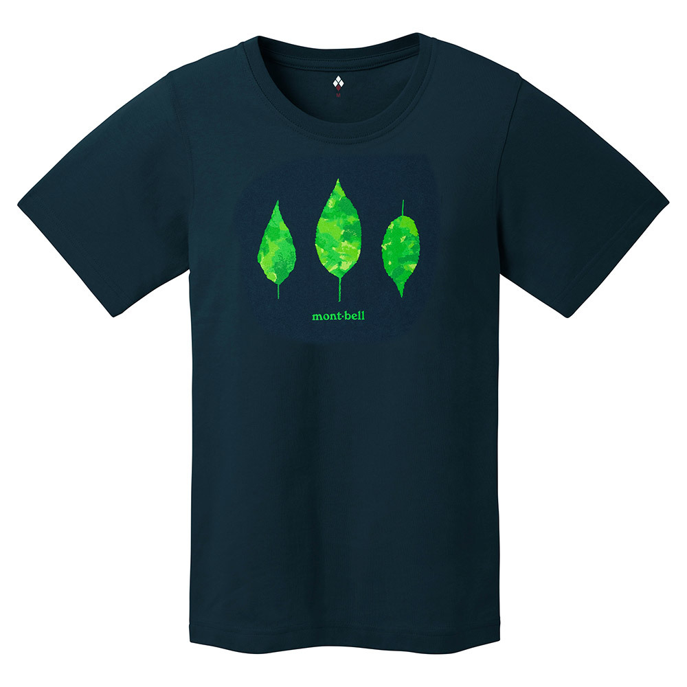 日本mont-bell: 純棉 Pear Skin Cotton T Women's Tree Leaves