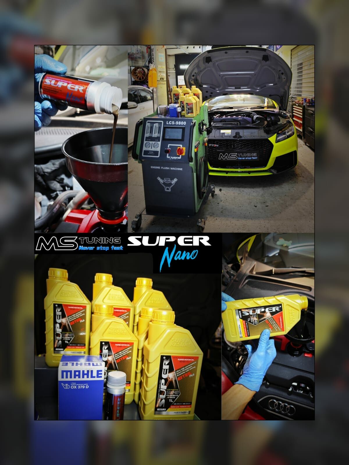 audi tt rs mk3 super nano clr service package motor oil 5w40 supernano engine restorer MS Tuning kwun tong