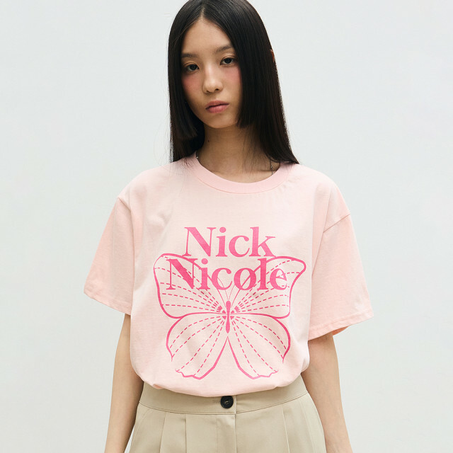 Nick Nicole BIG BUTTERFLY SLEEVE TOP_PINK MAGENTA