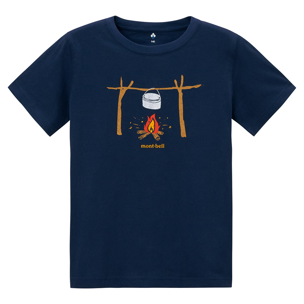 日本mont-bell: 純棉 Cotton T Kid's Takibi 130-160