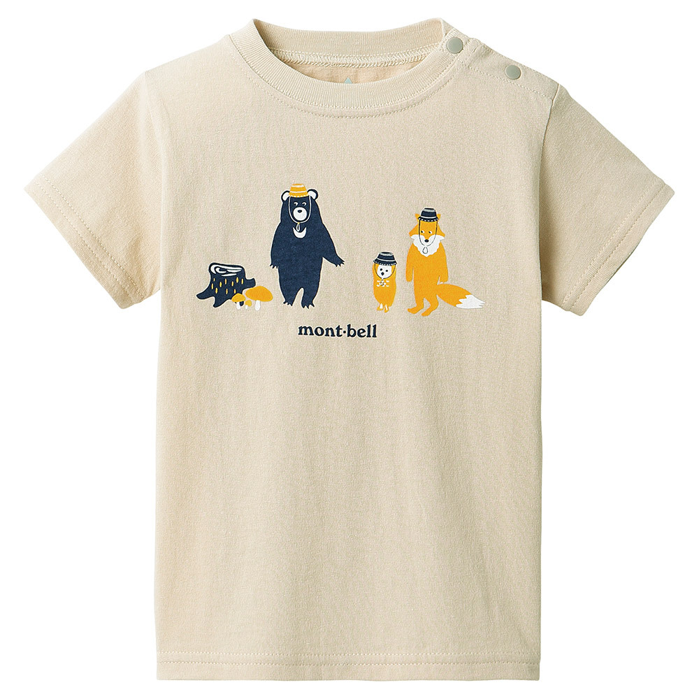 日本mont-bell: 純棉 Cotton T Baby's Kinoko Mitsuketa 80-90