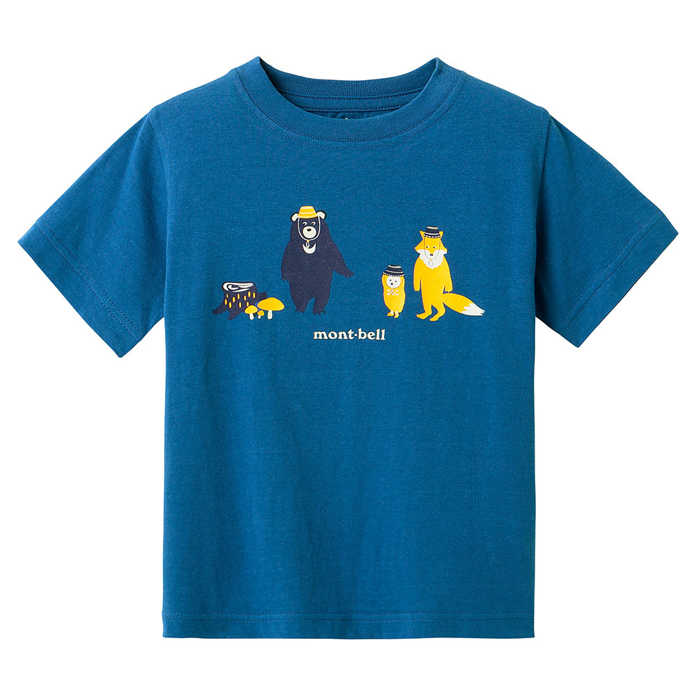 日本mont-bell: 純棉 Cotton T Kid's Kinoko Mitsuketa 100-120