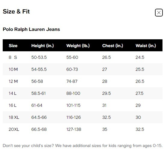 【預購】RALPH LAUREN Sullivan F080104 男童牛仔褲