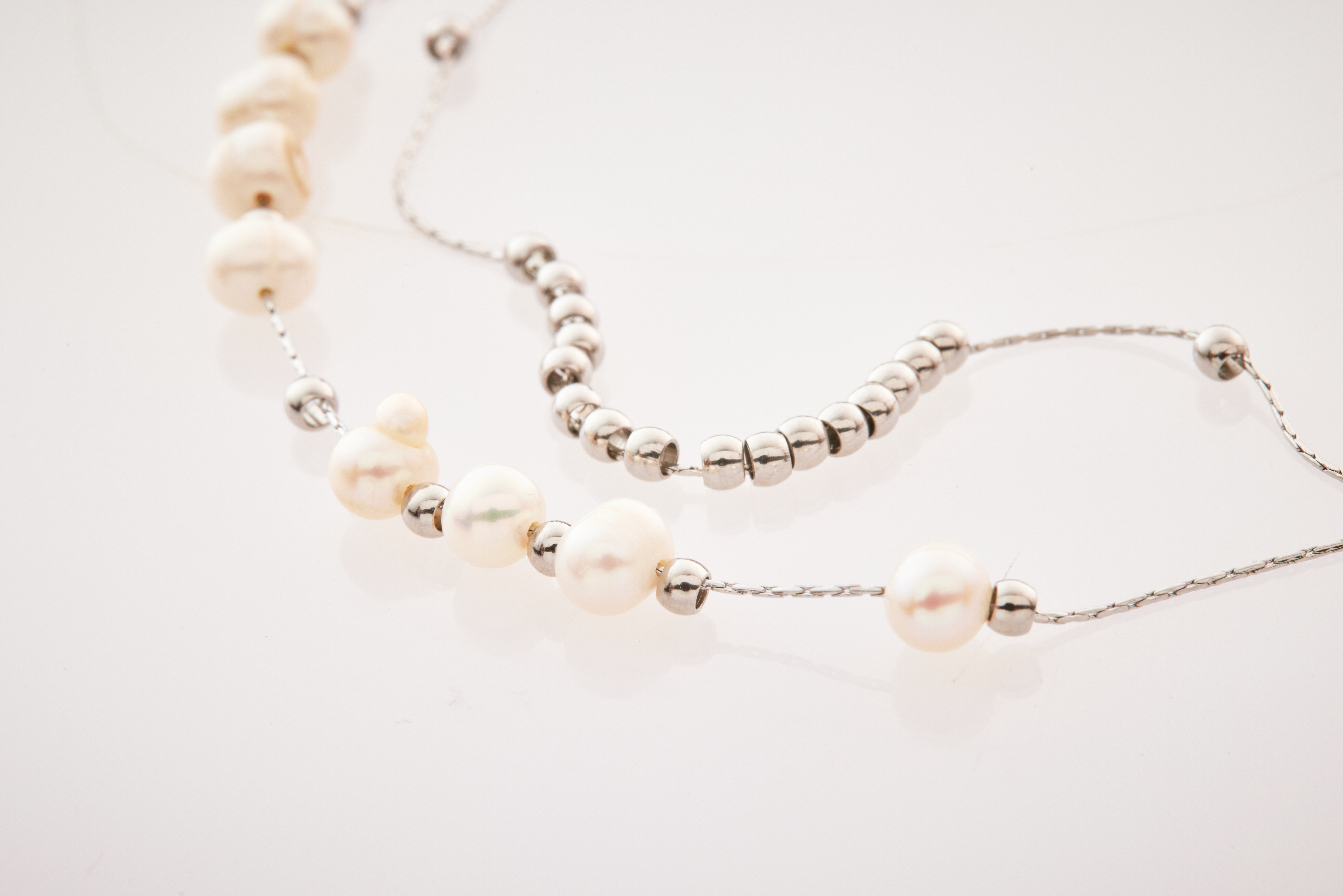 B280 | 醫療鋼珍珠雙鏈手鍊