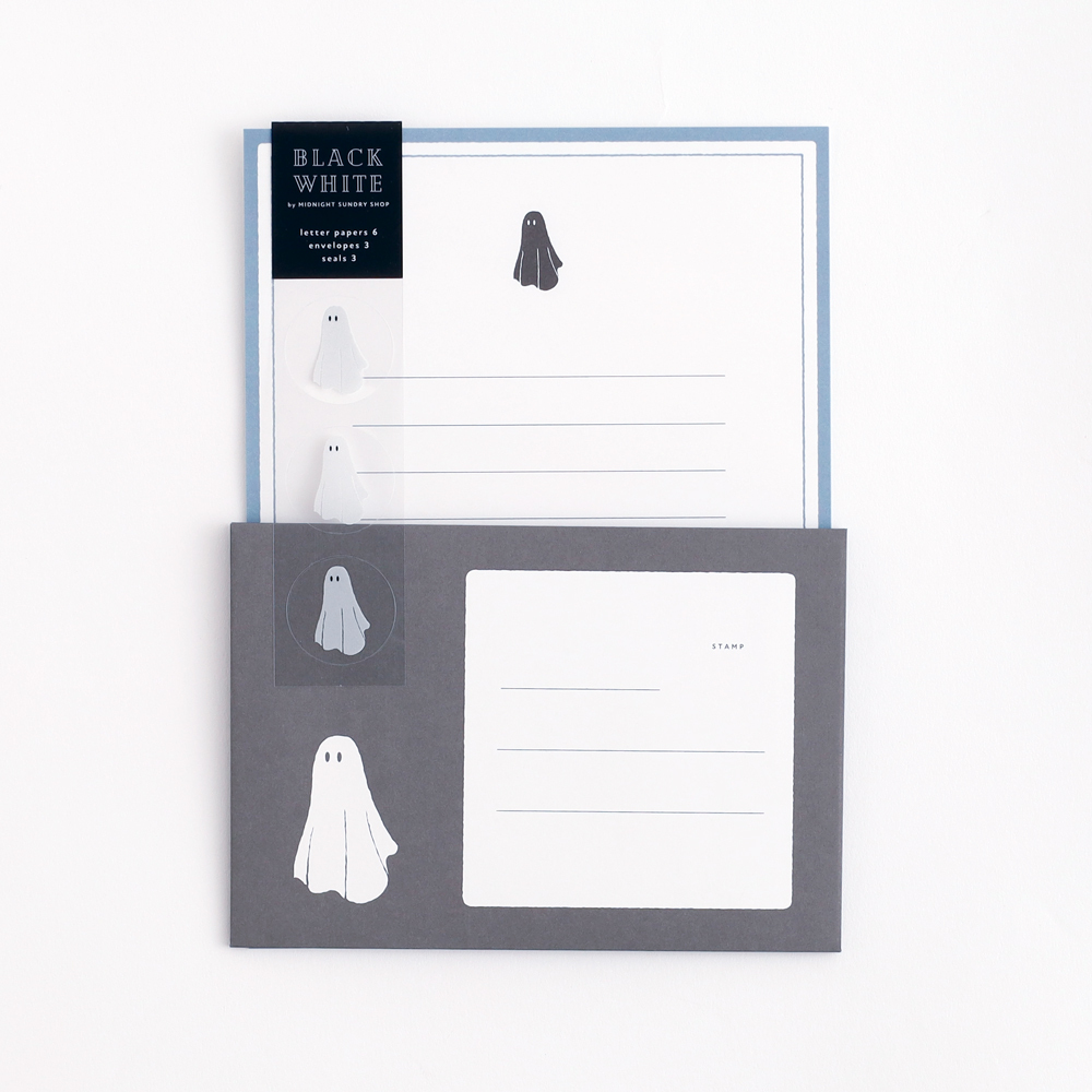 床單幽靈 信紙信封組｜日本STUDY HOLIC