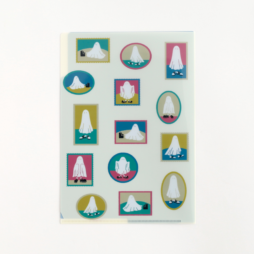 畫框-穿鞋幽靈 A5 三層資料夾｜日本STUDY HOLIC