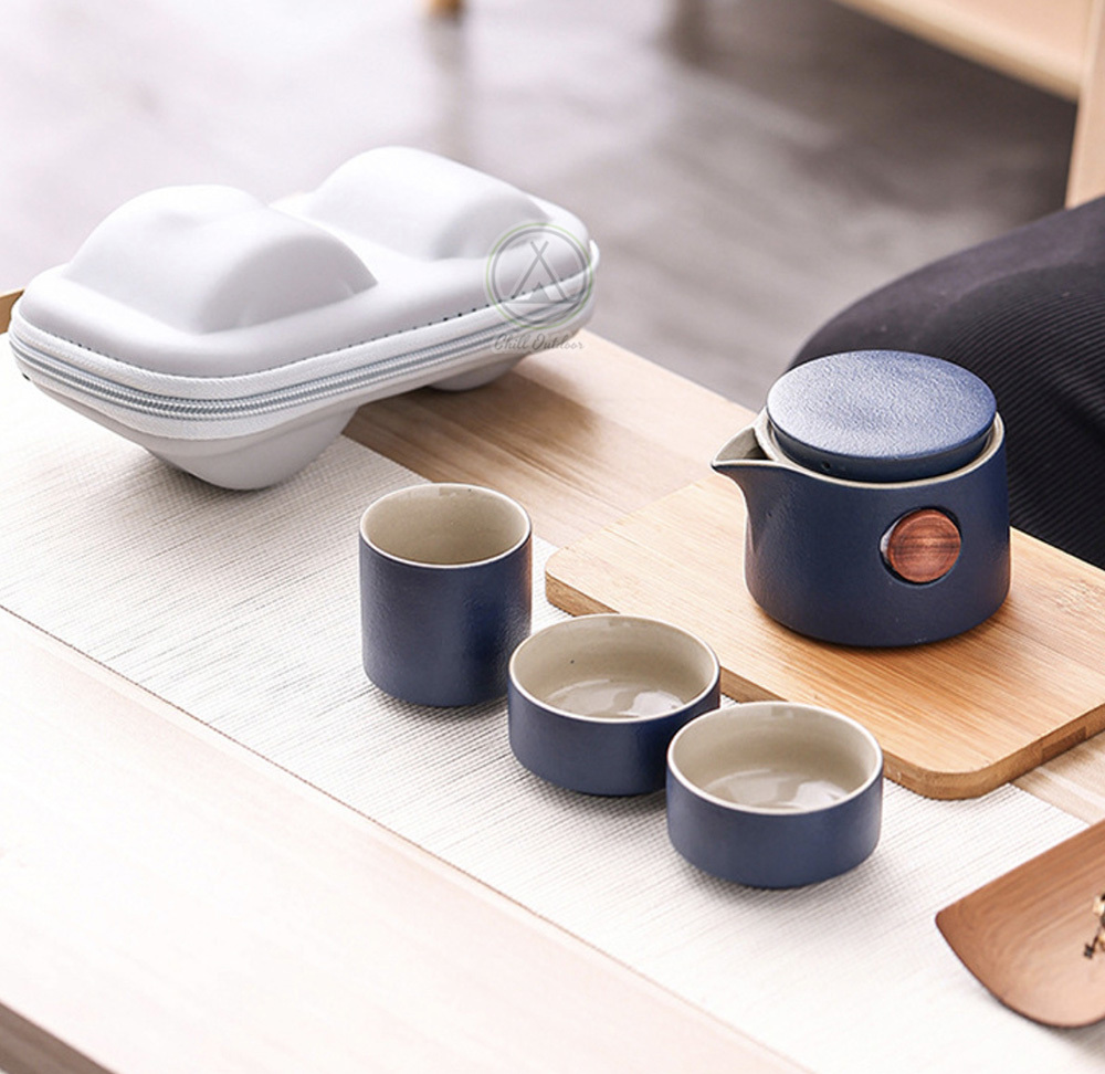 陶瓷旅行茶具組－(3色)