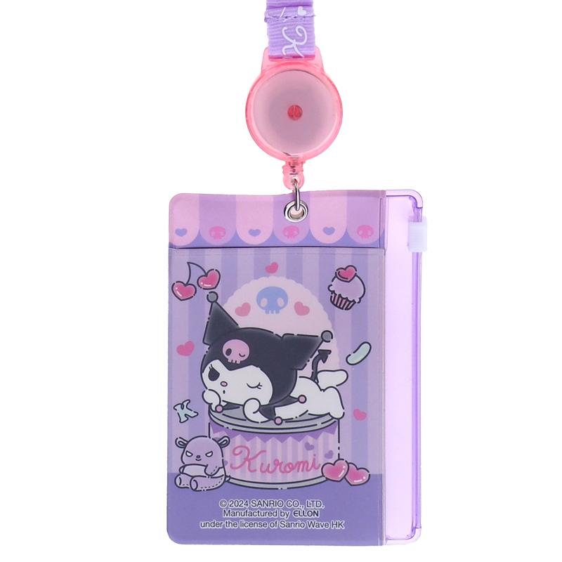 Kuromi PVC証件套連可伸縮頸繩  9-8309-2