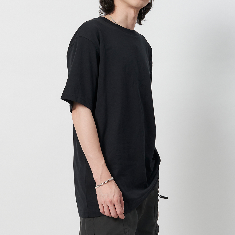 New Balance 男款 黑色 厚磅 刺繡小Logo 棉質 上衣 短袖 MT41533BK