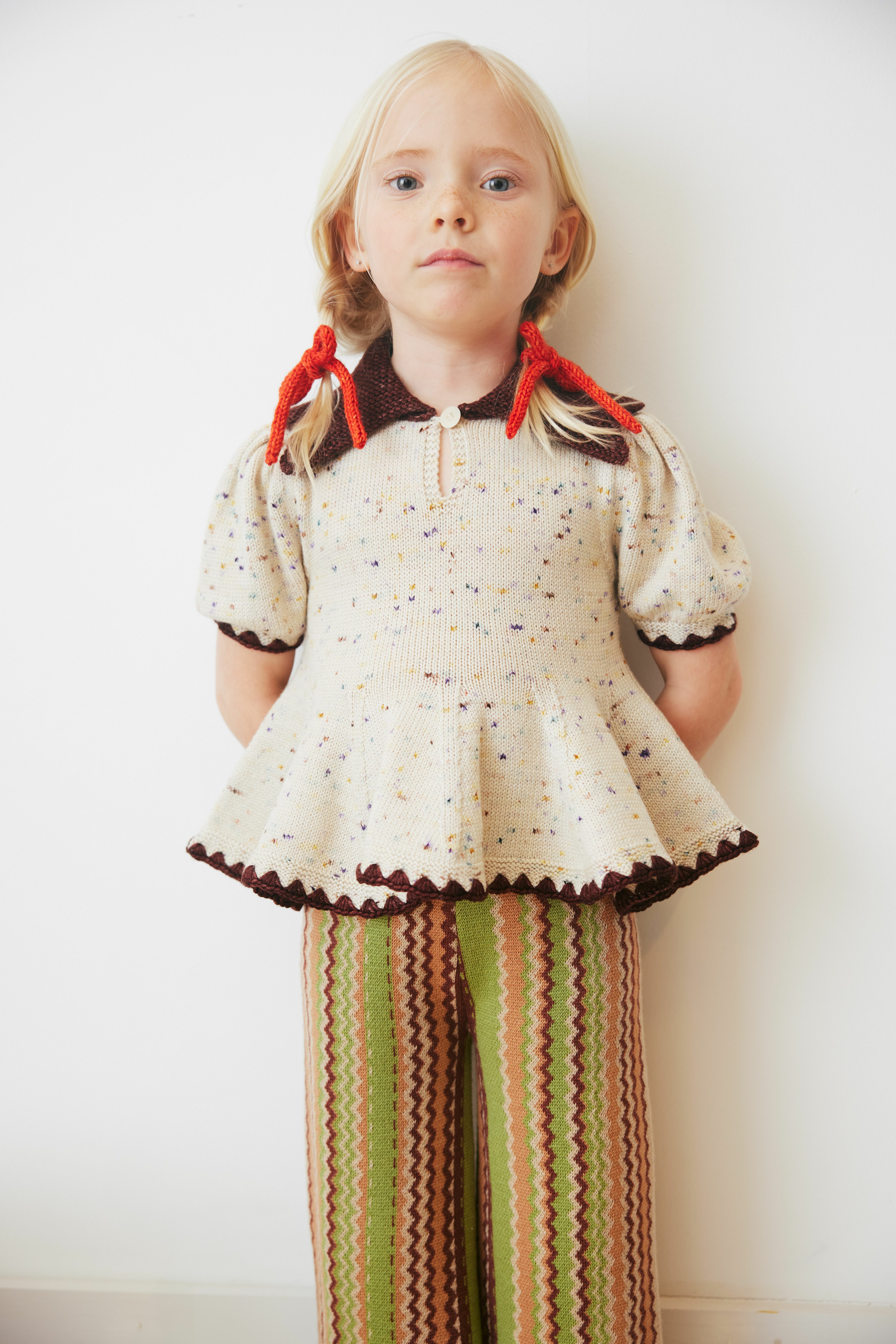 キッズ服(100cm~) misha&puff Crochet Trim Puff Top