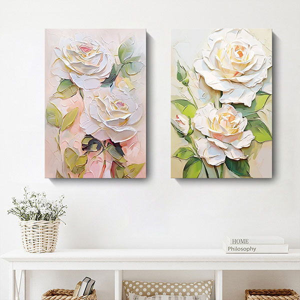 綻放玫瑰無框掛畫