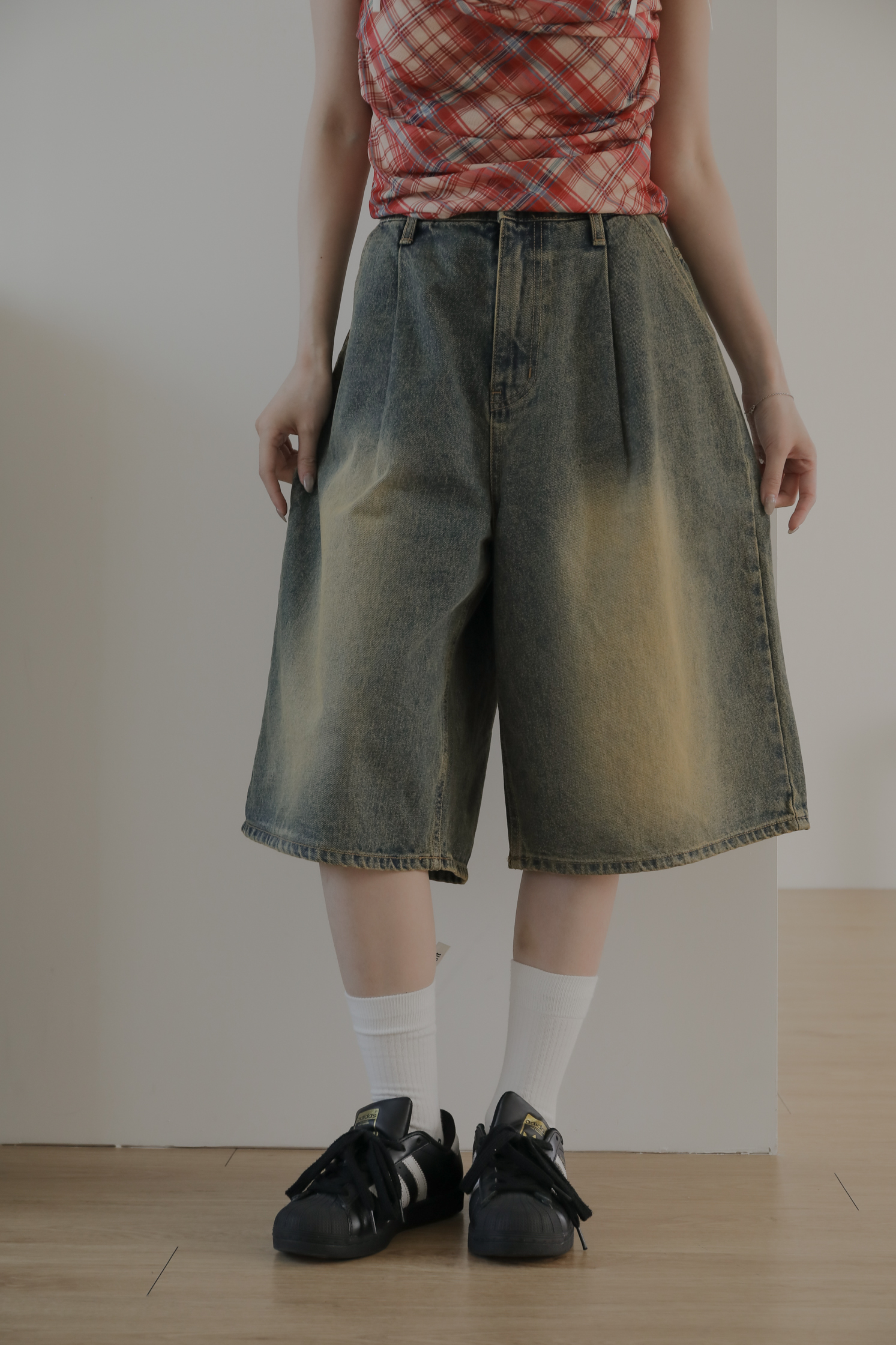 Bermuda Blue Shorts #七分褲