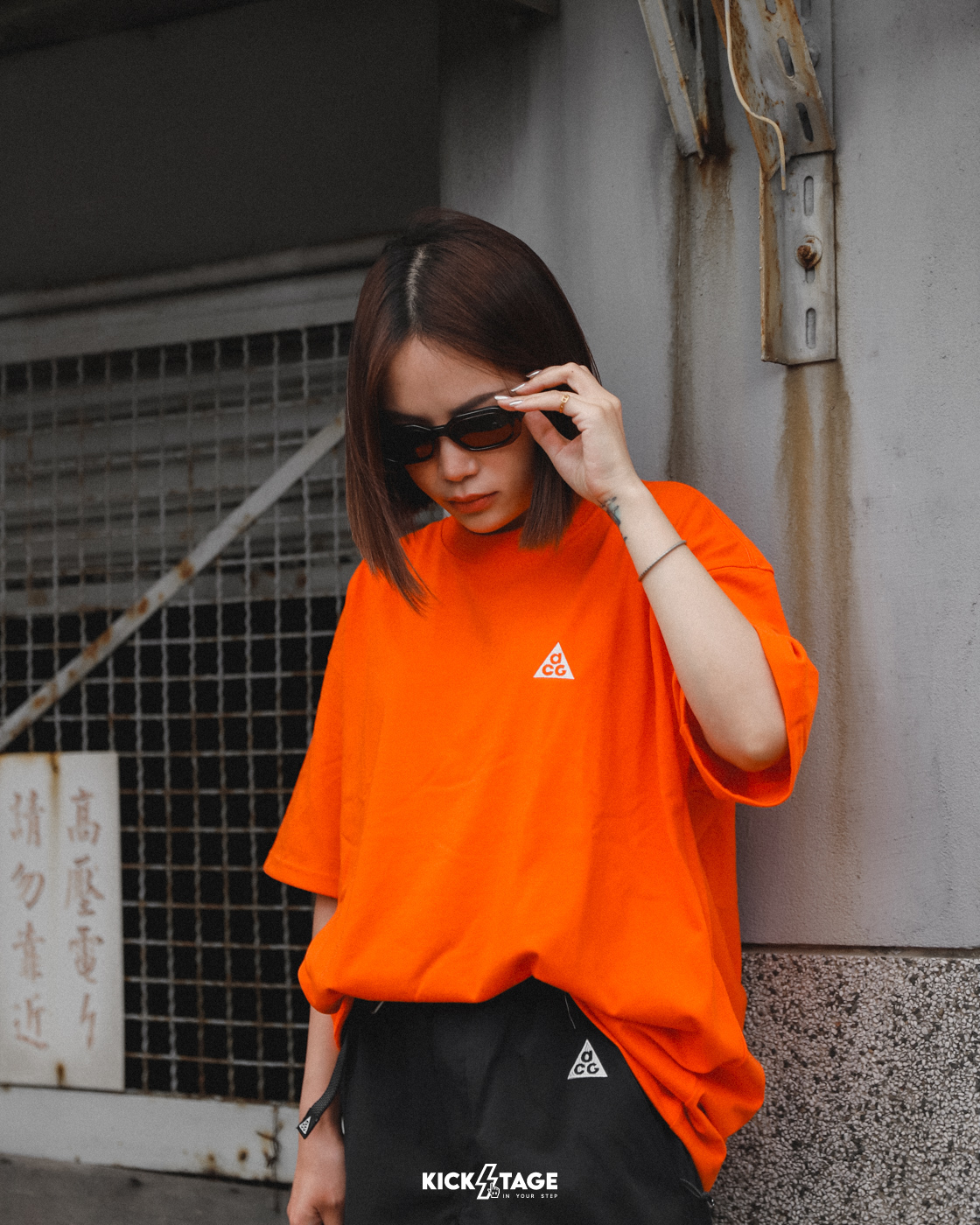 男女款 NIKE NRG ACG SS LBR TEE 白 橘 小LOGO 刺繡LOGO 短袖 短TEE【DJ3643】