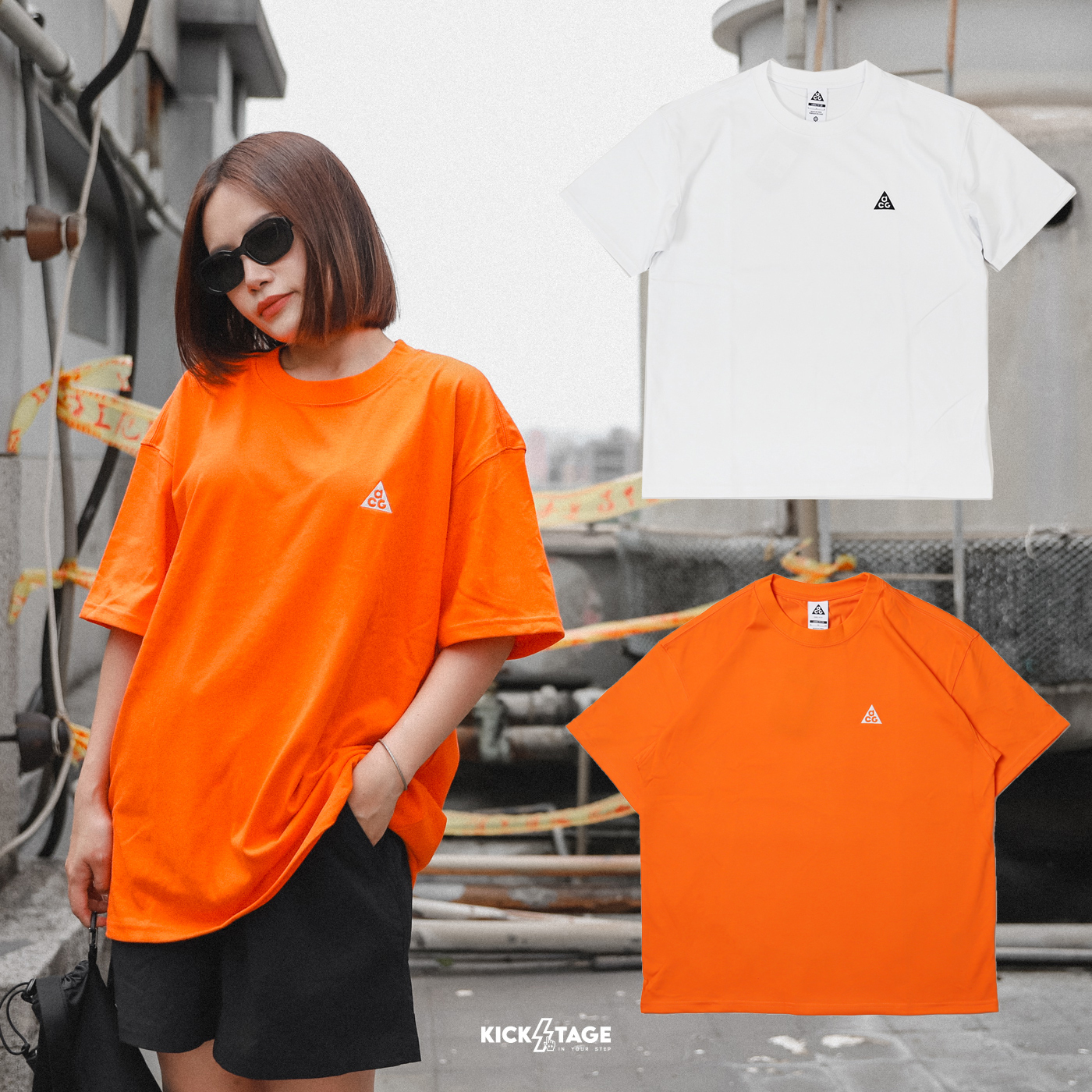 男女款 NIKE NRG ACG SS LBR TEE 白 橘 小LOGO 刺繡LOGO 短袖 短TEE【DJ3643】