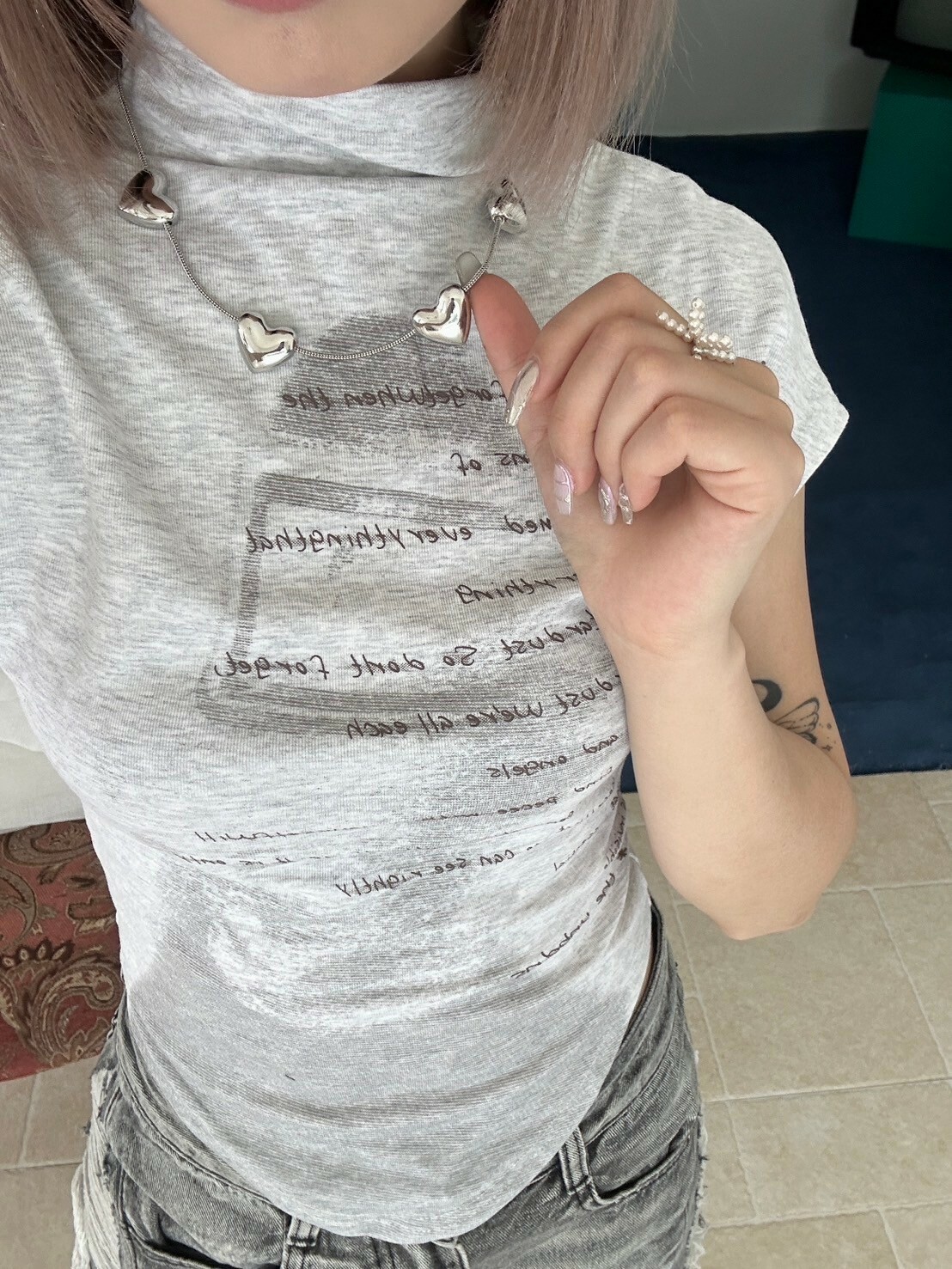 立體愛心鎖骨鏈（現貨）