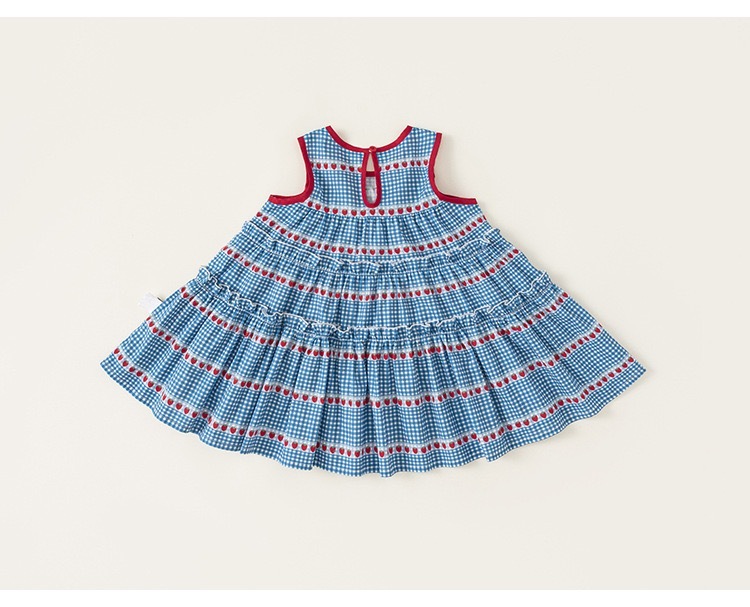 甜美櫻桃格紋洋裝（含櫻桃包）