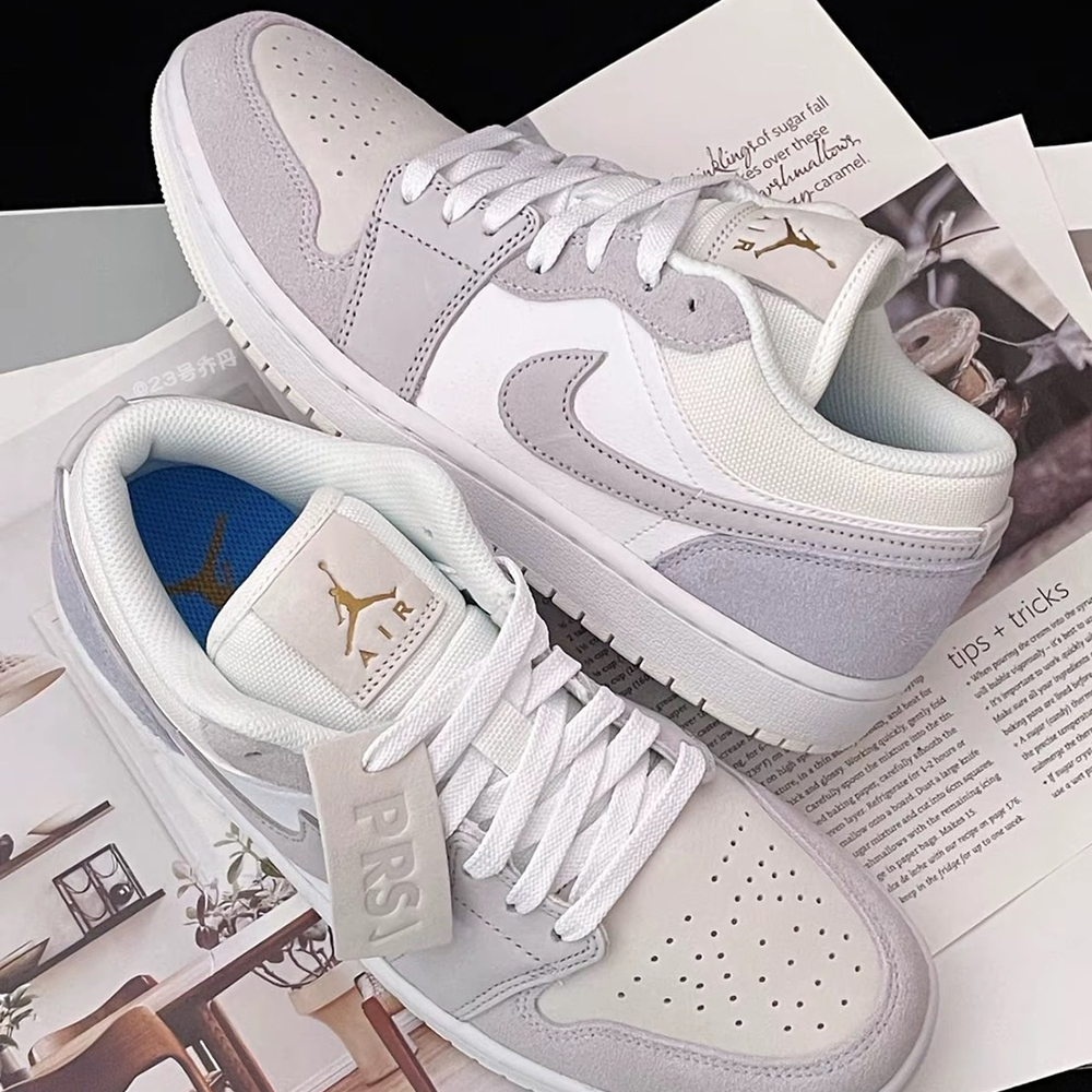 AIR JORDAN 1 LOW PARIS AJ1 巴黎限定 麂皮 白灰拼接 小DIOR 復古休閒鞋 CV3043-100