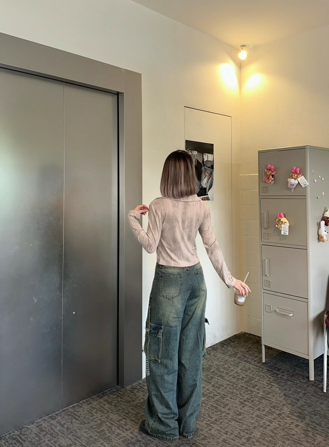 連線加開✈️設計感卯釘皮帶 復古刷色牛仔闊褲（S-2XL） 2colors（現貨）