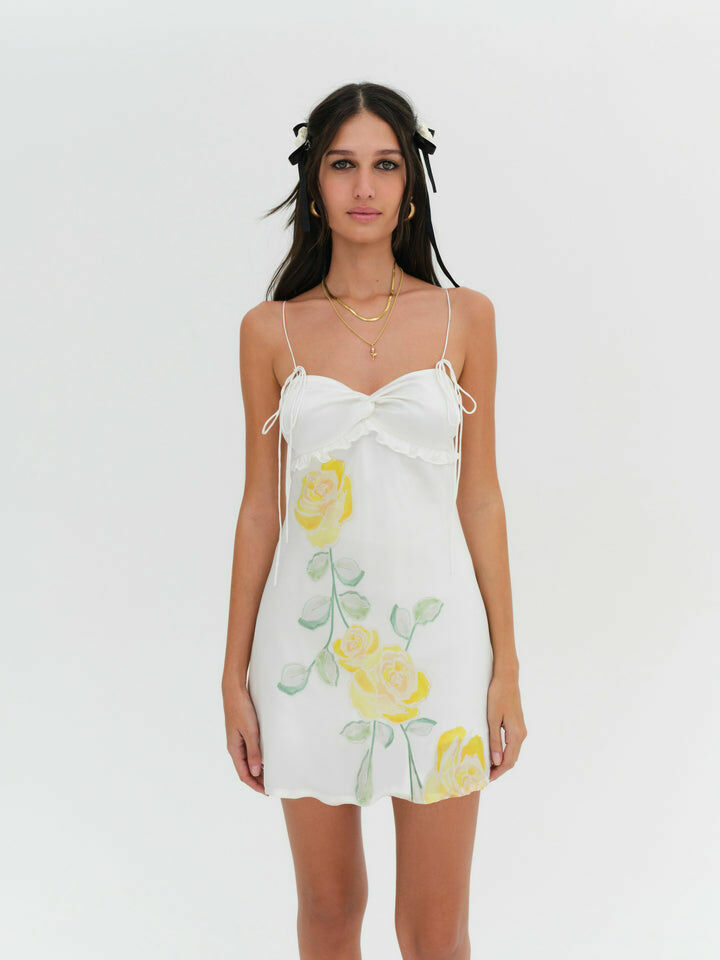 Millie Mini Dress 絲綢感玫瑰洋裝