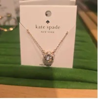 [S] KATE SPADE O0RU1139 LADY MARMALADE NECKLACE,CLEAR/ROSE GOLD, 98686647206 (SKS1278)