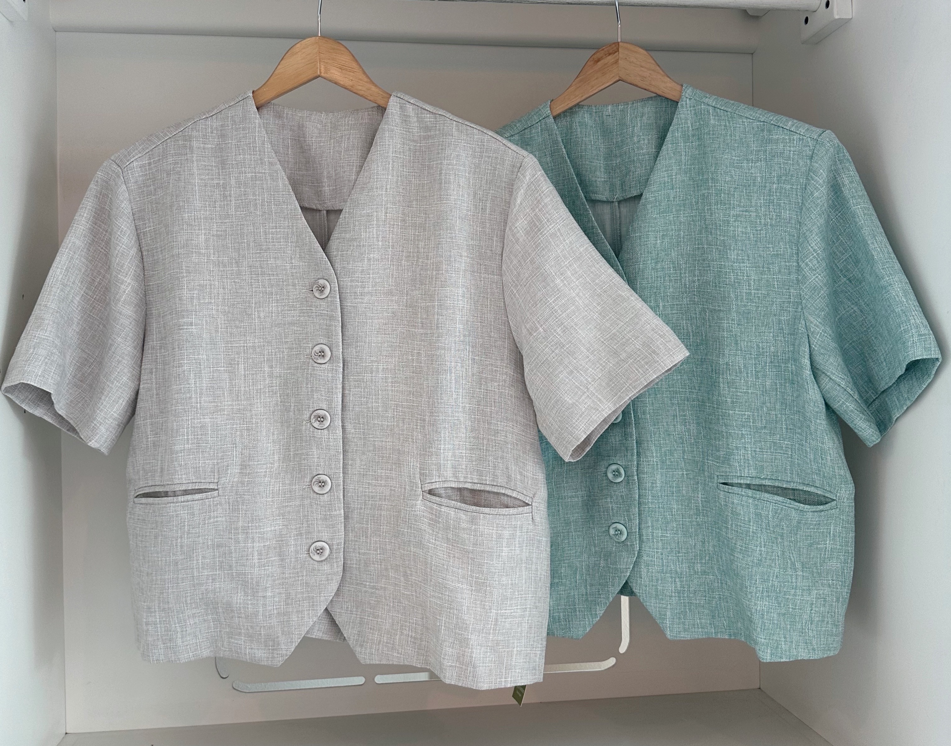 S/SLEEVE LINEN OVERSIZE JACKET