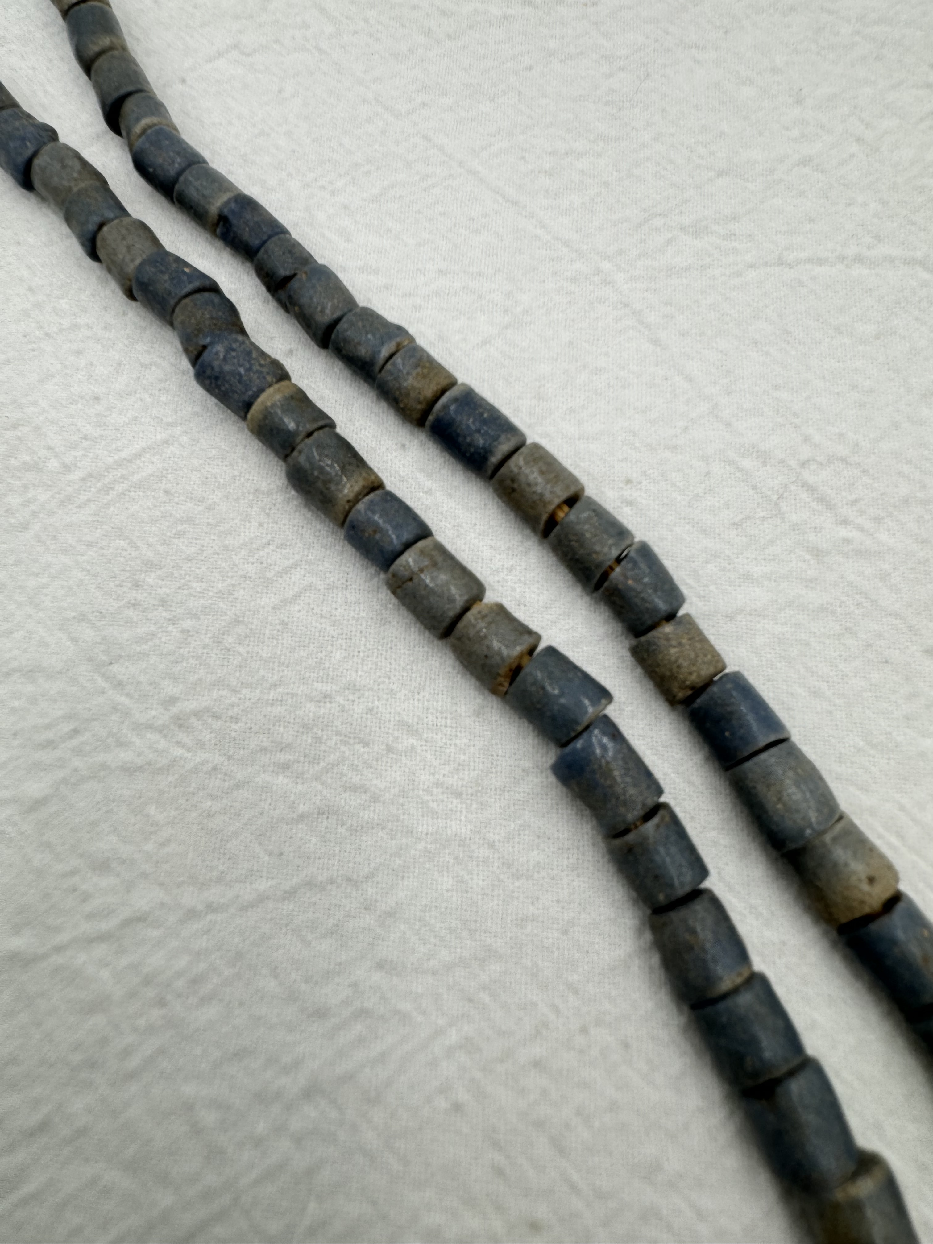 進口藍色沙珠直徑6.5mm長度6.5mm總長60cm1條123顆