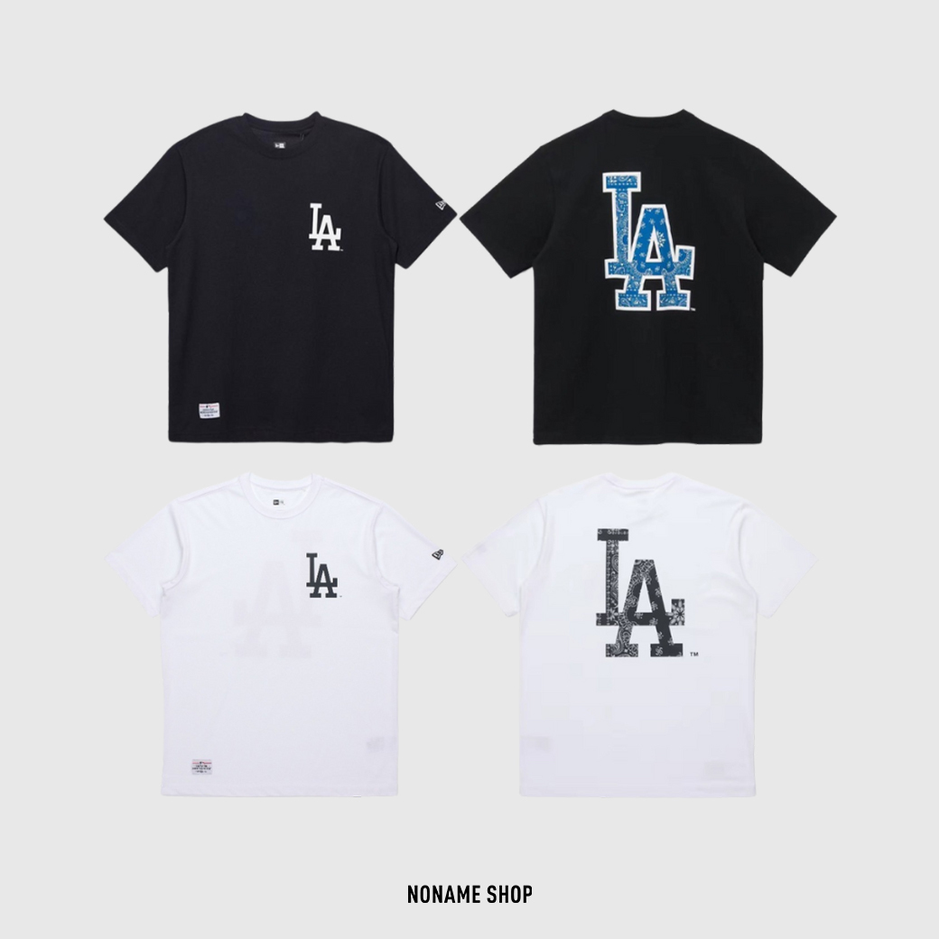 NEW ERA MLB 洛杉磯道奇 LA 腰果花 字母 短袖 兩色 (男款)