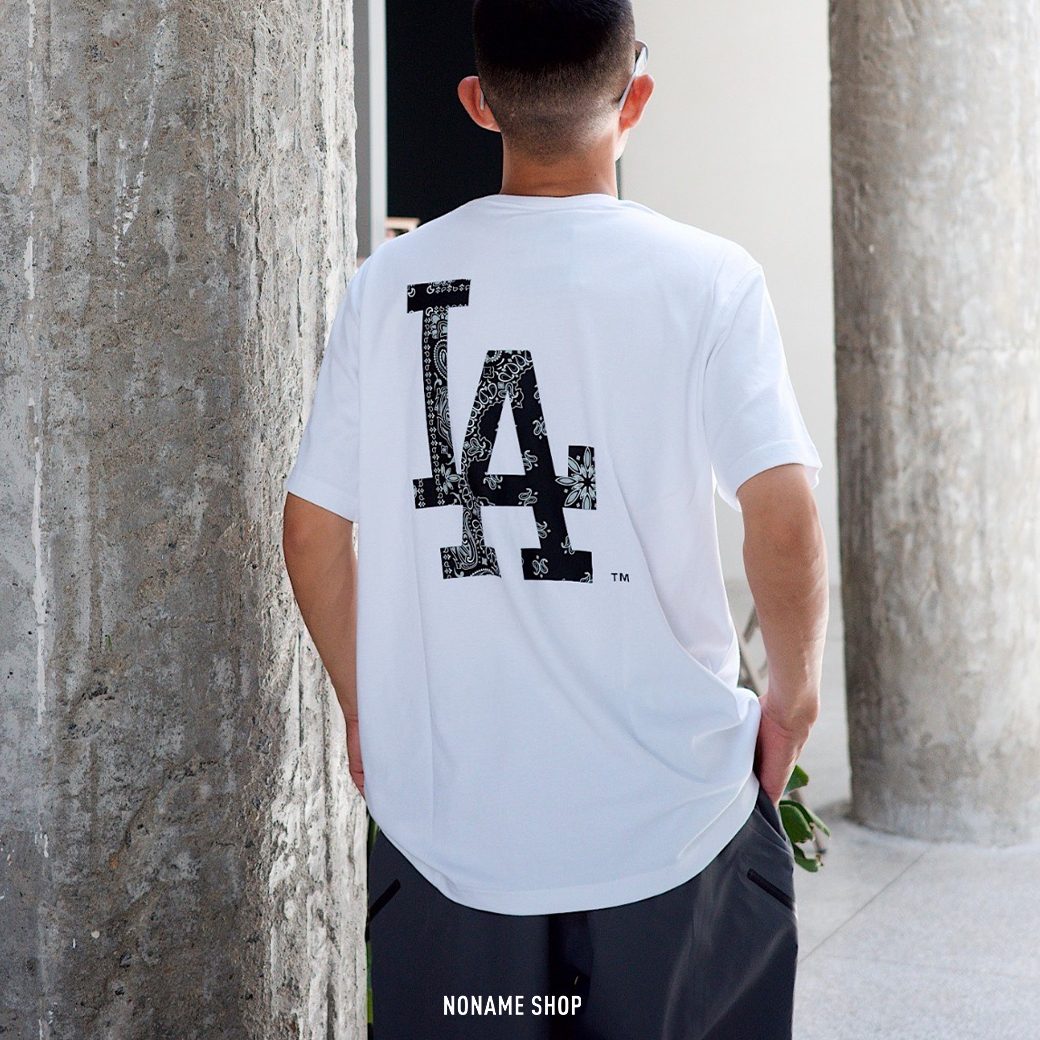NEW ERA MLB 洛杉磯道奇 LA 腰果花 字母 短袖 兩色 (男款)