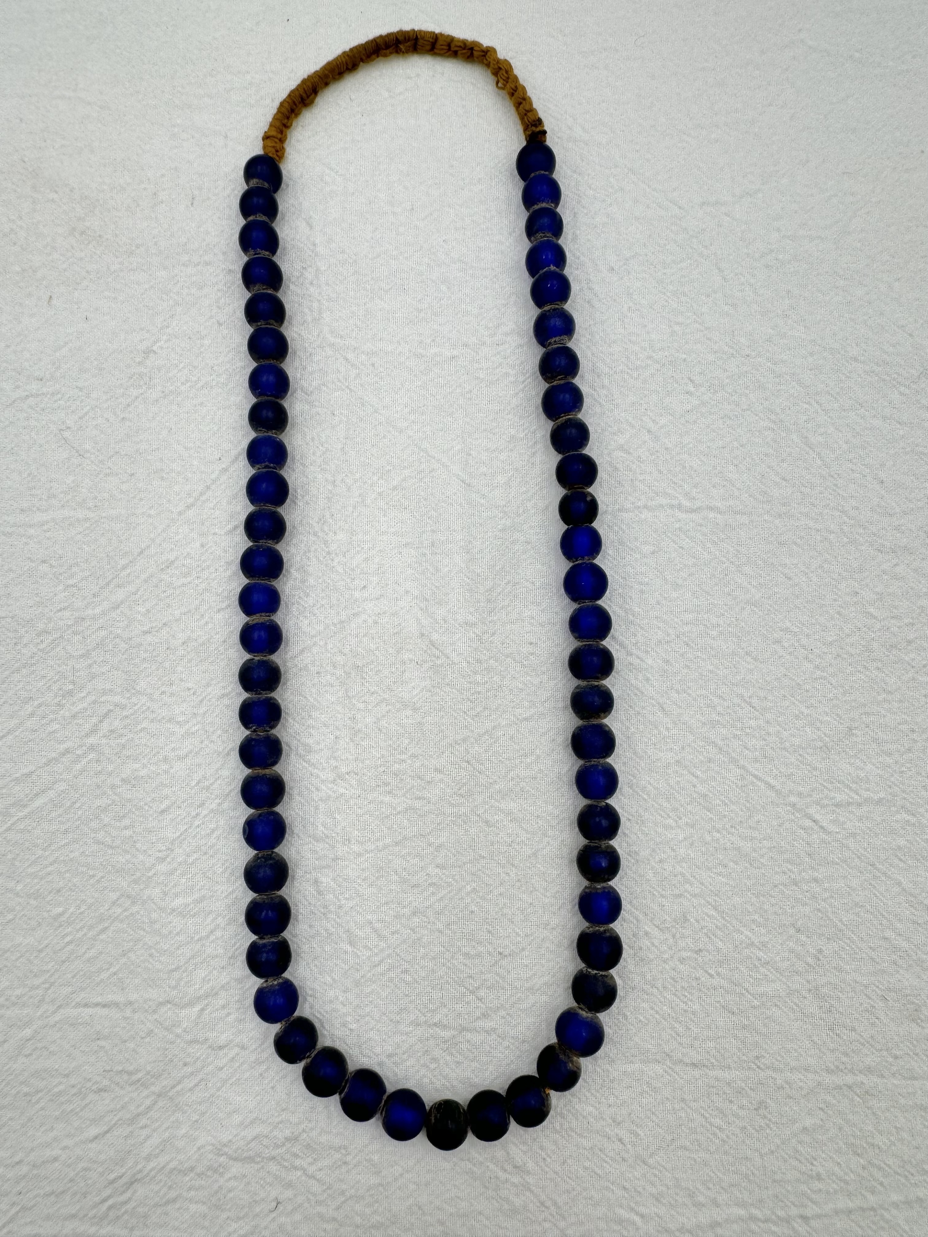 條-No.3尼泊爾古老藍圓珠9*8.5長54cm約55顆
