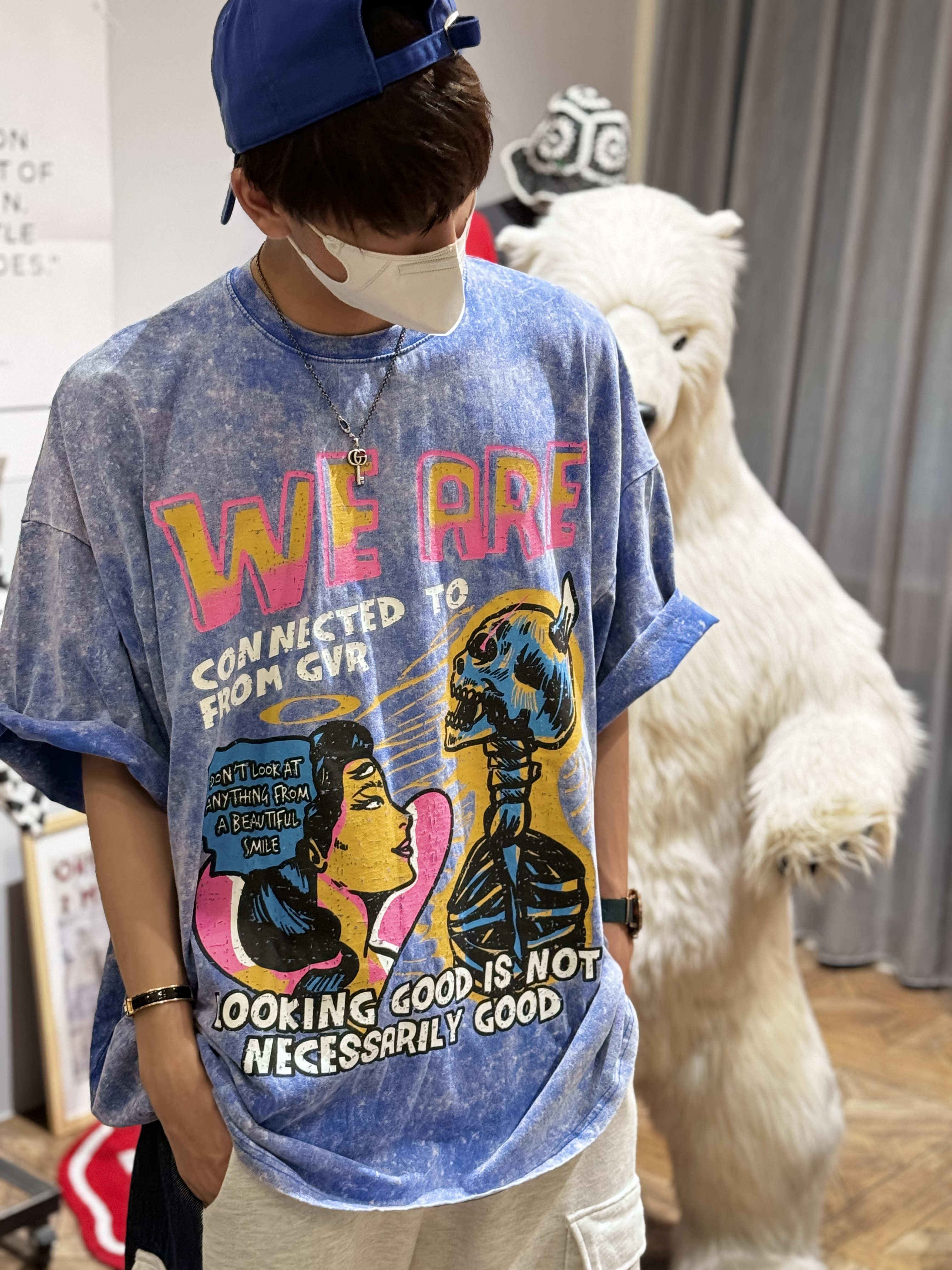 渲染磨洗棉質上衣