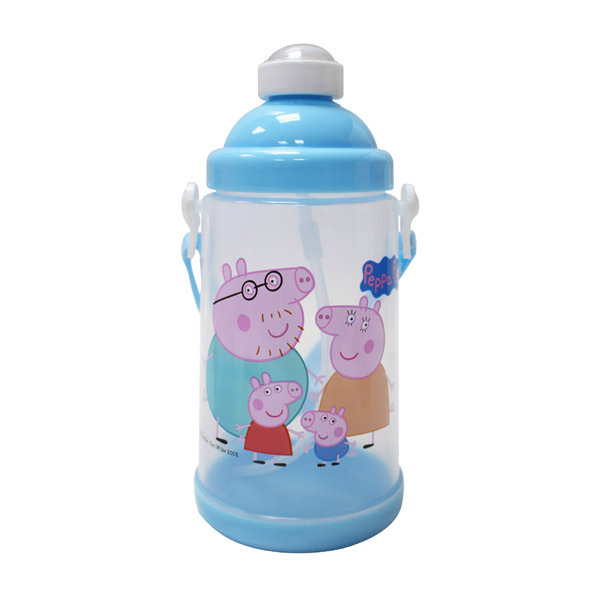 粉紅豬小妹｜𝗣𝗲𝗽𝗽𝗮 𝗣𝗶𝗴 PP彈跳水壺 (650cc)
