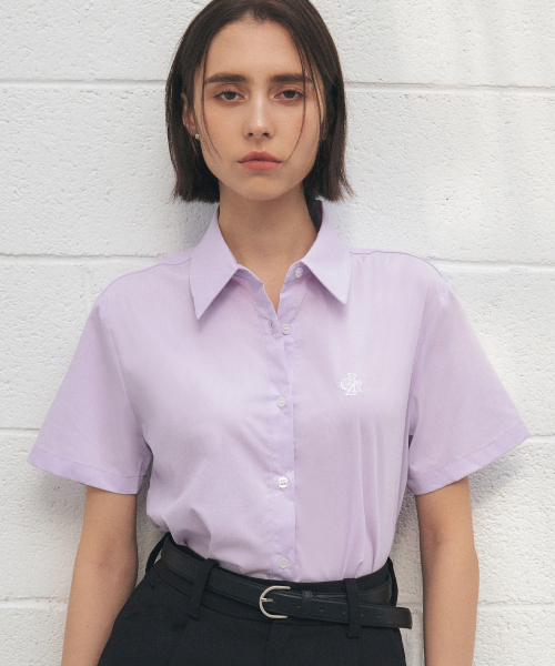 CITYBREEZE WRINKLE-FREE SHORT SLEEVE CROPPED SHIRT