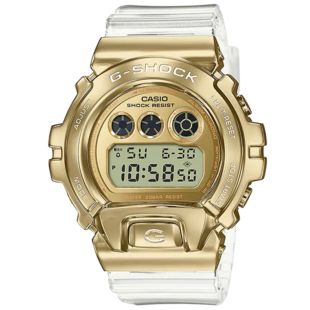 【CASIO G-SHOCK】GM-6900SG 冰酷奢華系列 2年電池 多功能 防水200米 閃燈警示 碼錶 電子錶-