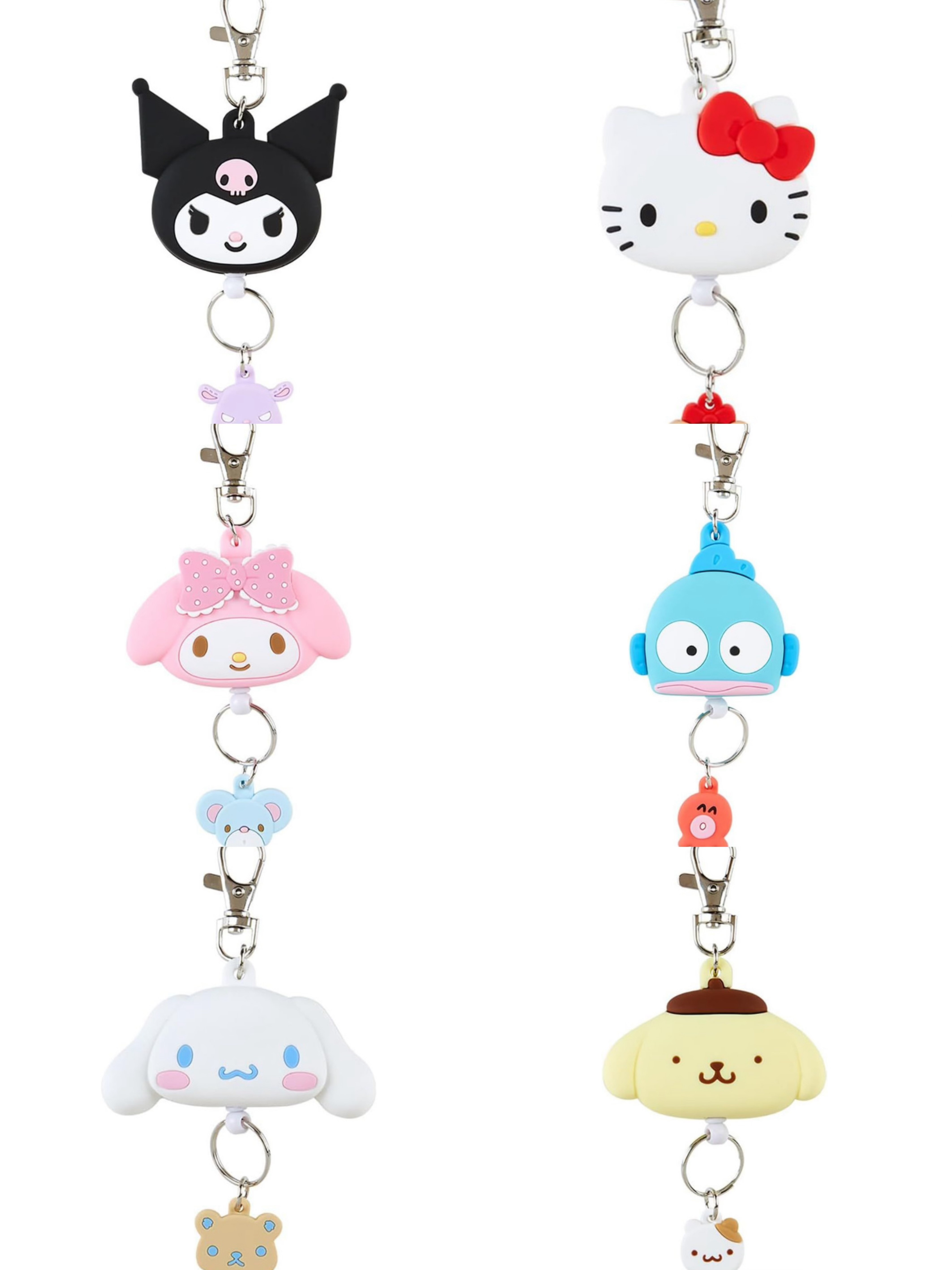 日本限定sanrio 三麗鷗 酷洛米 矽膠 伸縮 鑰匙圈 掛飾 伸縮吊飾