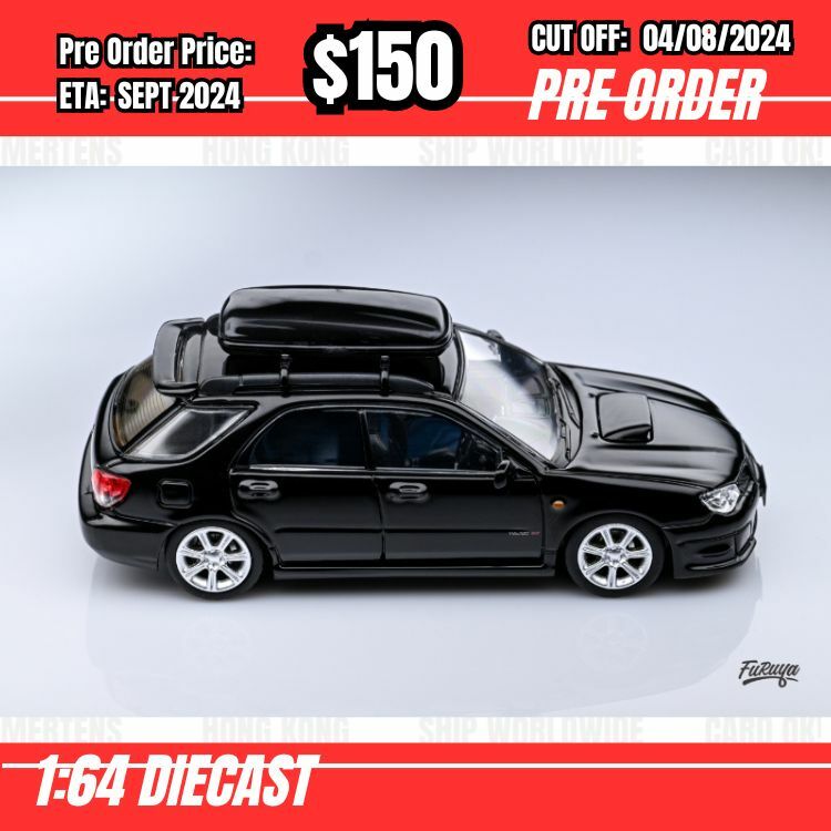PO-$150 * Furuya * 1:64 Subaru Impreza WRX STI Hawkeye Wagon Black [OD02/08]