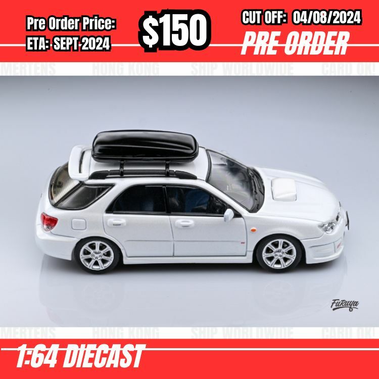PO-$150 * Furuya * 1:64 Subaru Impreza WRX STI Hawkeye Wagon White [OD02/08]