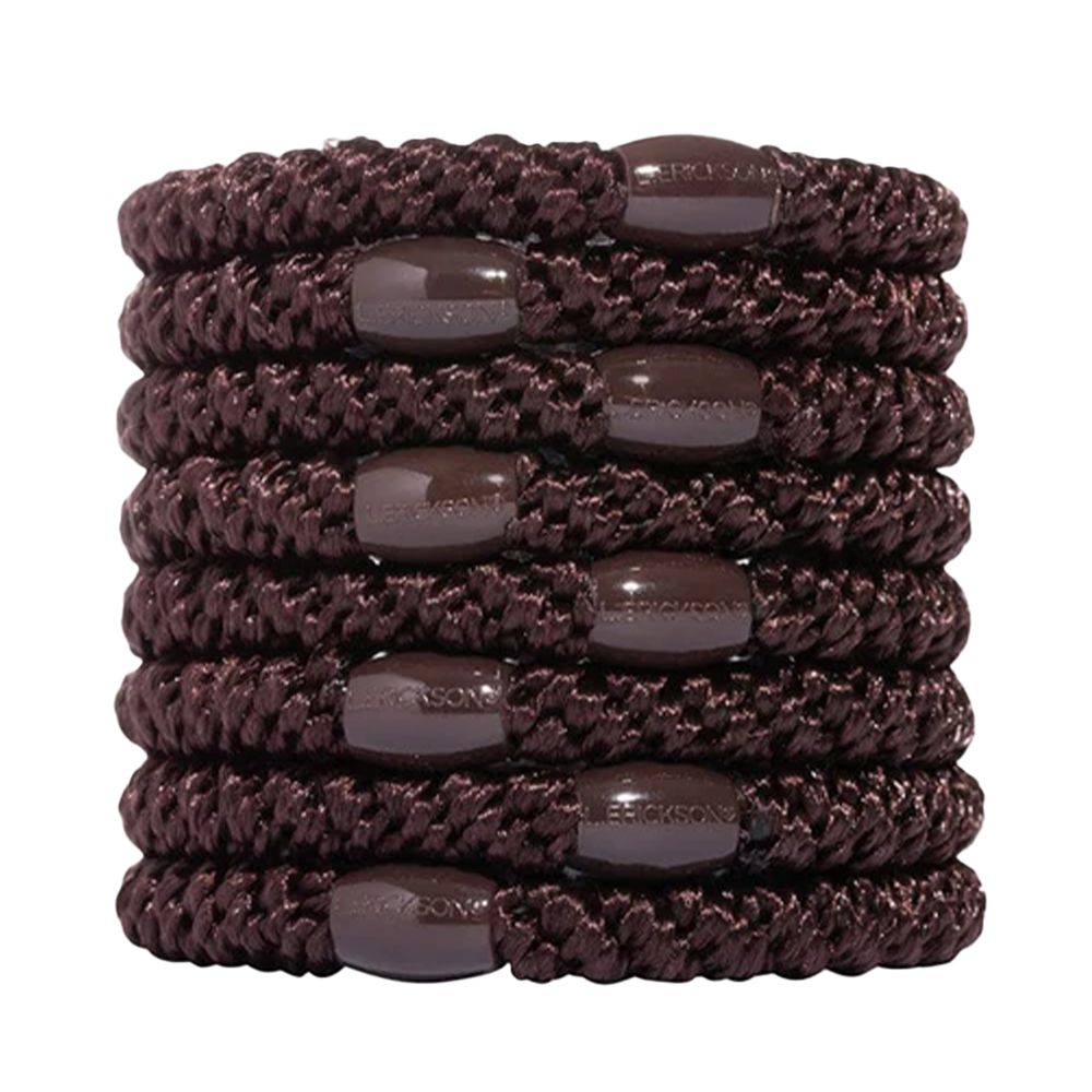 L. ERICKSON 彈力髮圈8入-粗版〈深咖啡〉