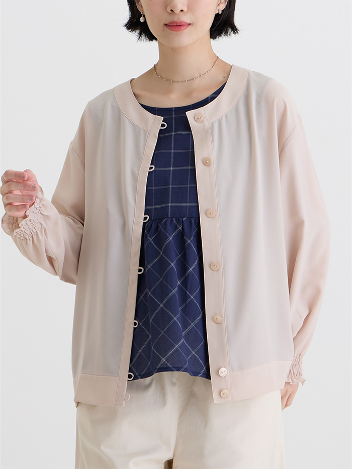 微光開襟長袖-山霧