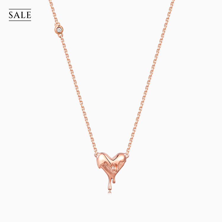 “熔化的心”鑽石項鏈