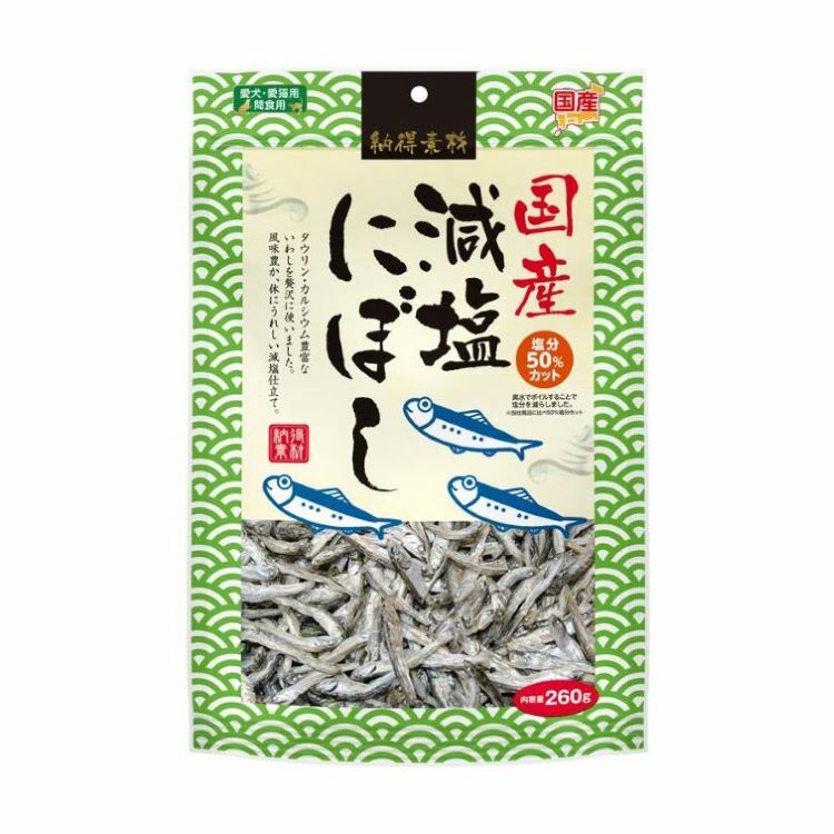 納得素材 犬貓可 減鹽沙甸 小魚乾 260g