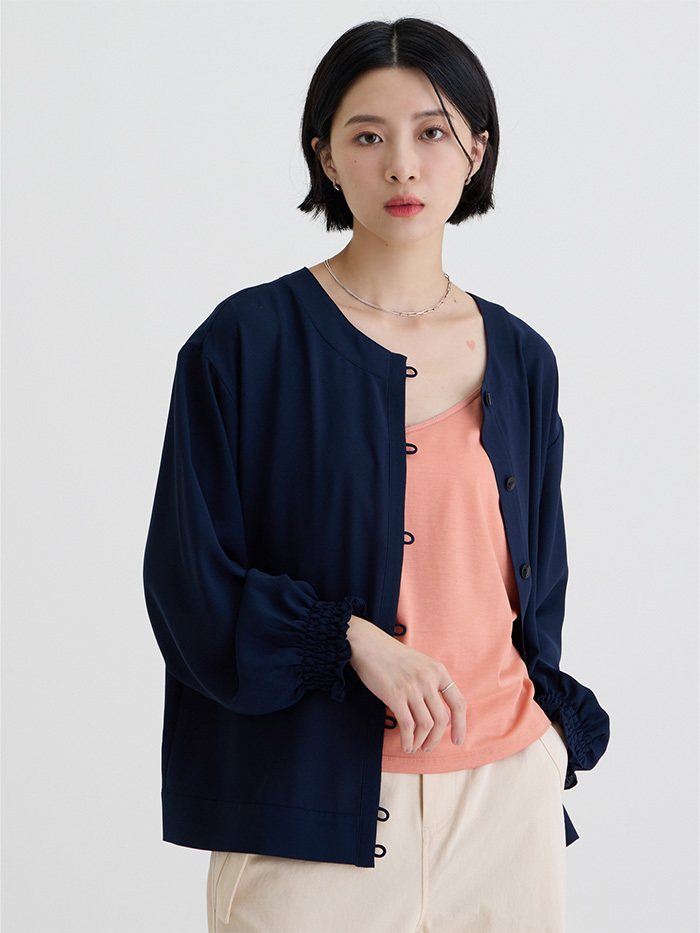 微光開襟長袖-薄海