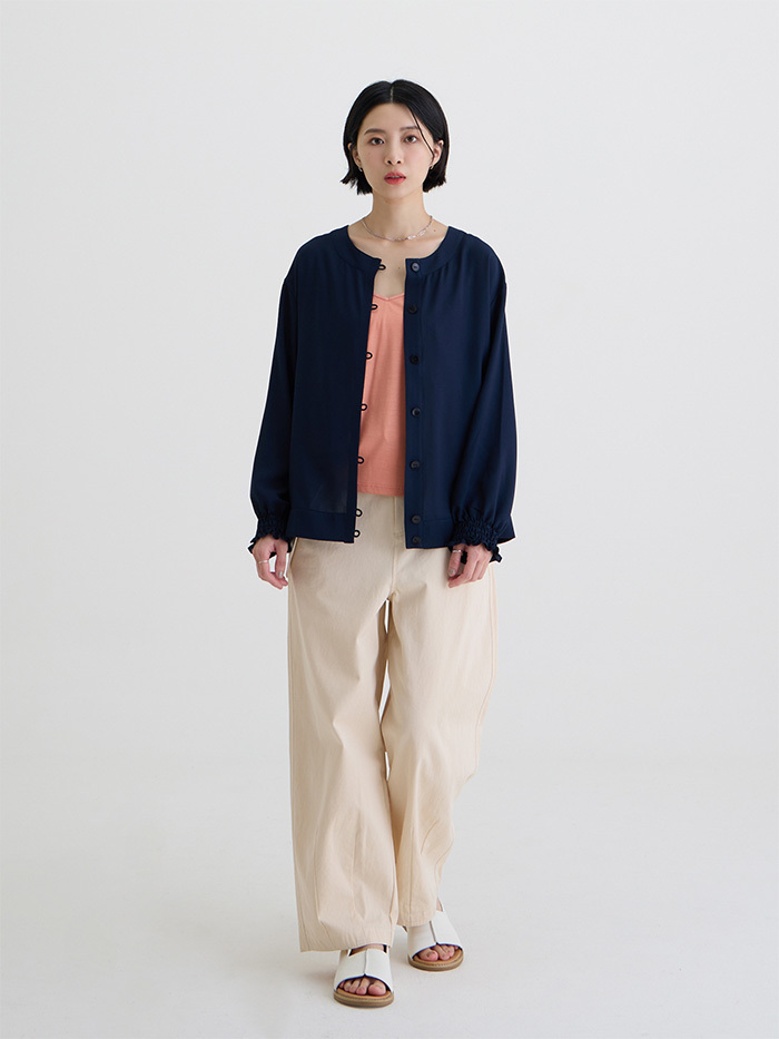 微光開襟長袖-薄海