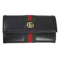 [S] GUCCI OPHIDIA BIFOLD LONG WALLET BLACK, 719886 GJ2DG 1060 (SGC122)