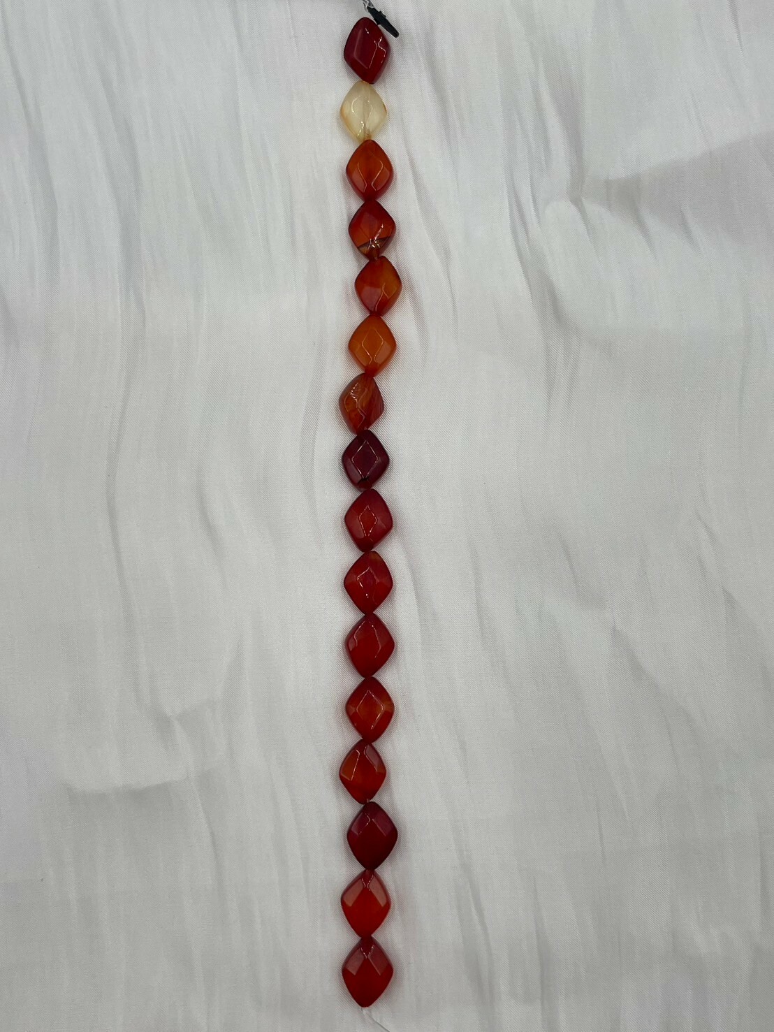 條-No.16亮面菱形小瑪瑙珠10mm*12mm約16顆