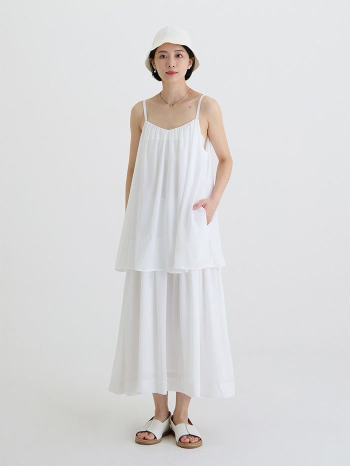 Aurora柔光雙層洋裝-柔雲