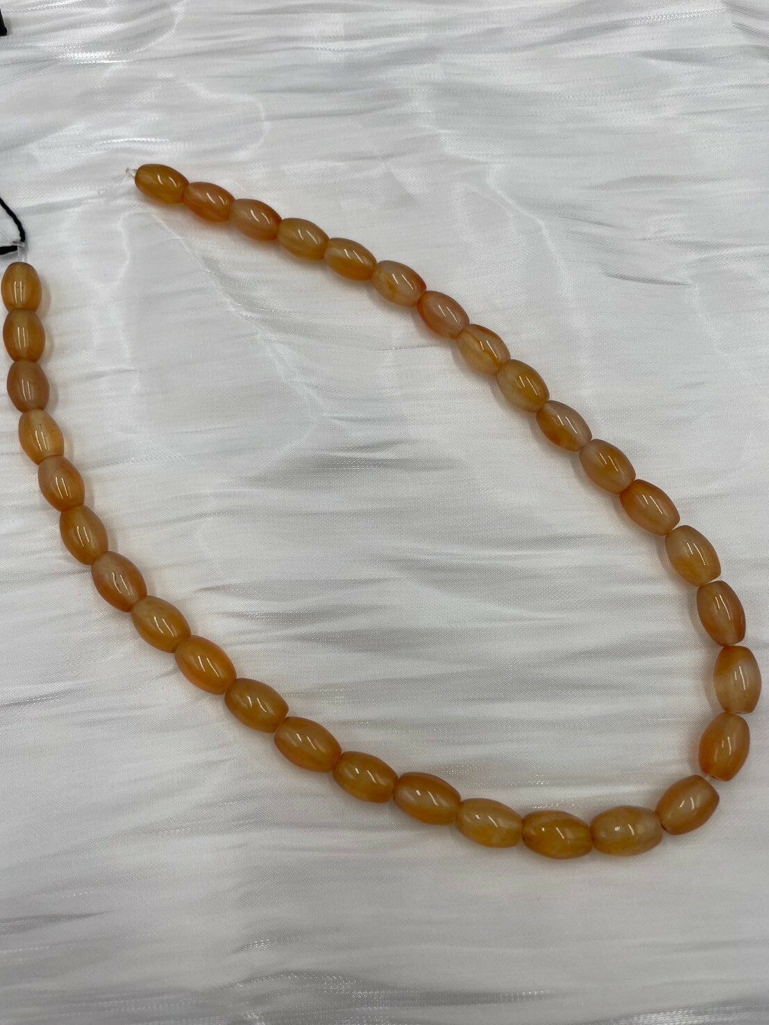 條-No.6亮面橢圓中瑪瑙珠8mm*12mm約33顆