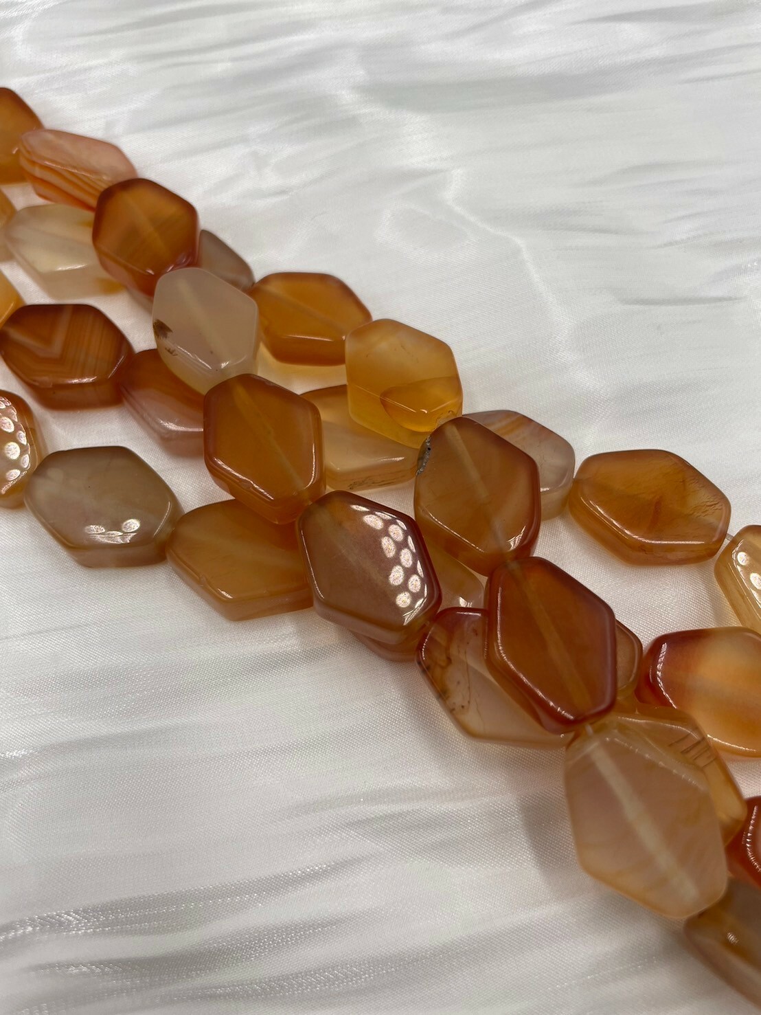 條-No.14亮面菱形中瑪瑙8.5mm*6.5mm約20顆