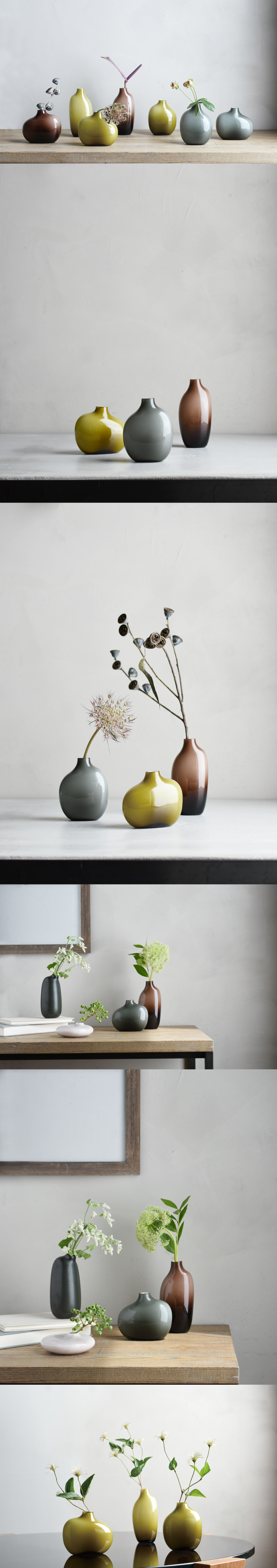 日本KINTO-SACCO玻璃造型花瓶,光澤透出立體感,讓生活空間產生不一樣的文化氛圍。